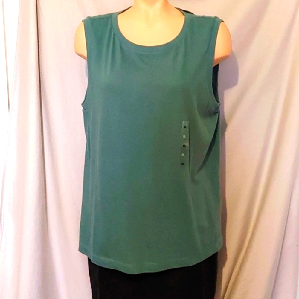 Style and co lightweight sage green cotton tank top,NEW